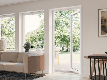 Helglasad fönsterdörr